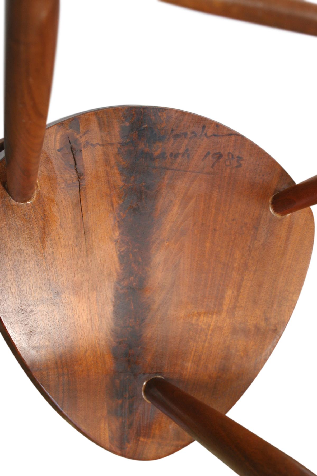 Beautiful George Nakashima Mira Stool Chair Solid walnut hand made Studio Craft 7