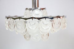 Beautiful German Chandelier, Original 1970s, discs with relief