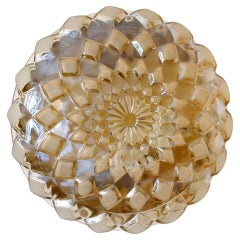 Beautiful German Retro Glass Ceiling or Wall Light Flush Mount, 1960s