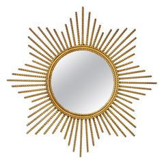 Beautiful Gild Metal Sunburst Mirror