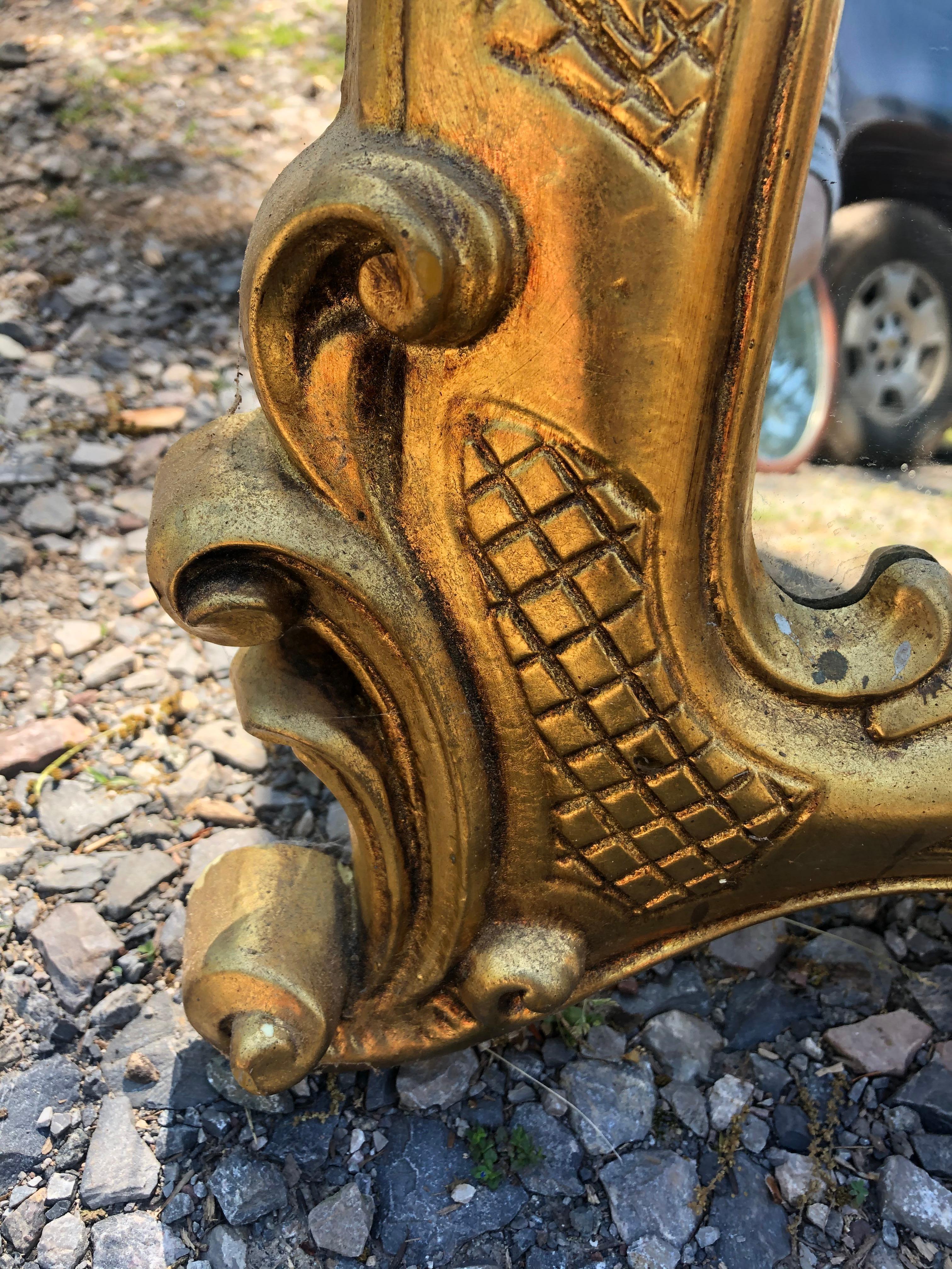 Beautiful Gilded Vintage Mirror with Curlicues 4