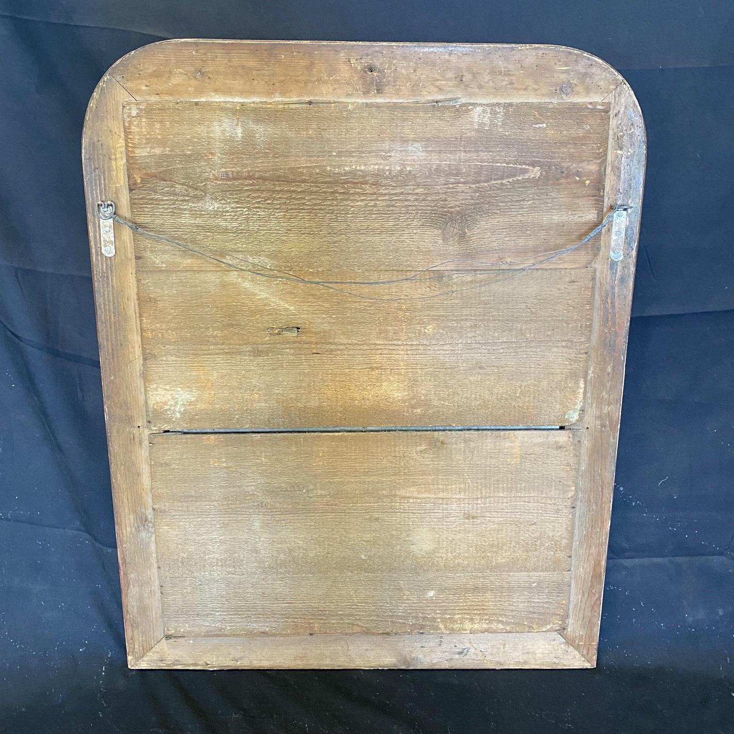 Beautiful Giltwood Louis Philippe French Mirror with Curved Top For Sale 6