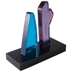 Beautiful Glass Sculpture by Riccardo Licata Signed and Dated "Licata 92"