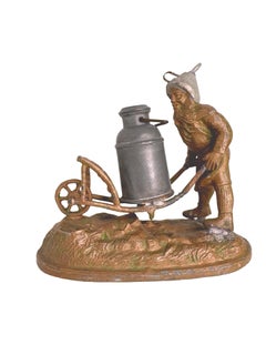 Beautiful Gnome Figure Statue Paperweight metal, Austria 1890s