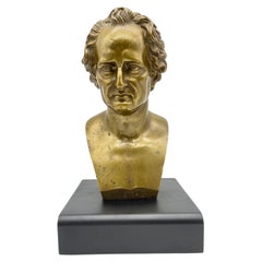 Schöne Goethe-Büste, Bronze um 1910, Deutschland