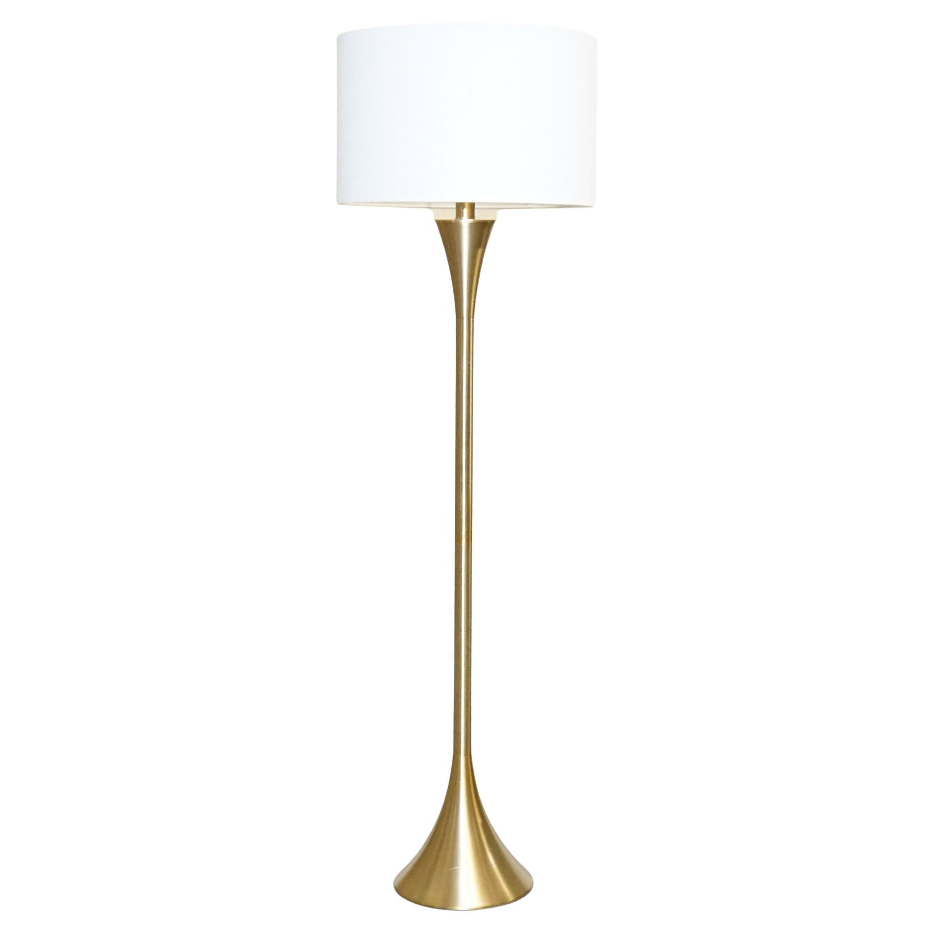 BEAUTIFUL GOLD FLOOR LAMP MIT WHiTE SHADE