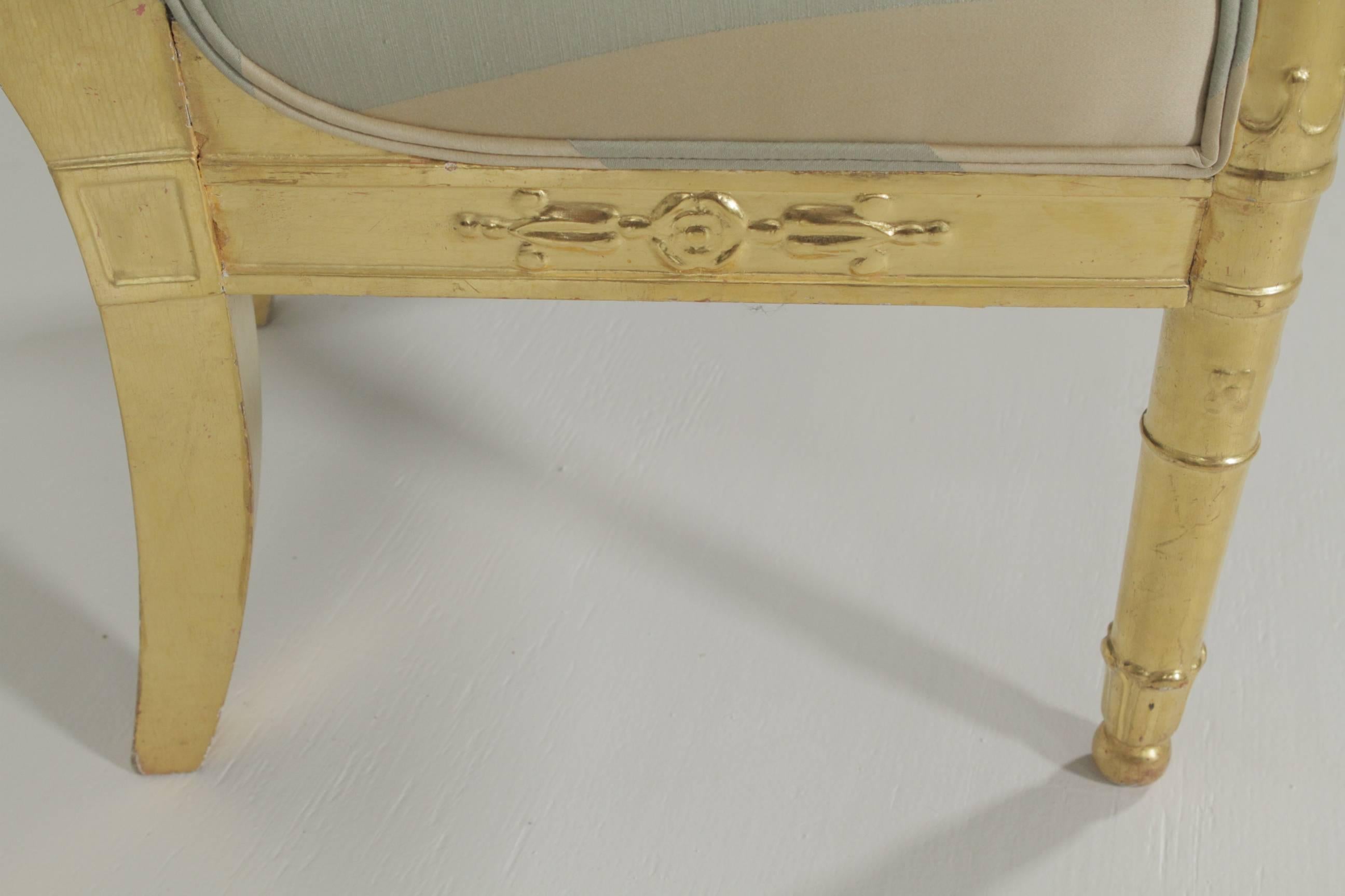 Beautiful Gold Gilt Armchair, circa 1880-1900 3