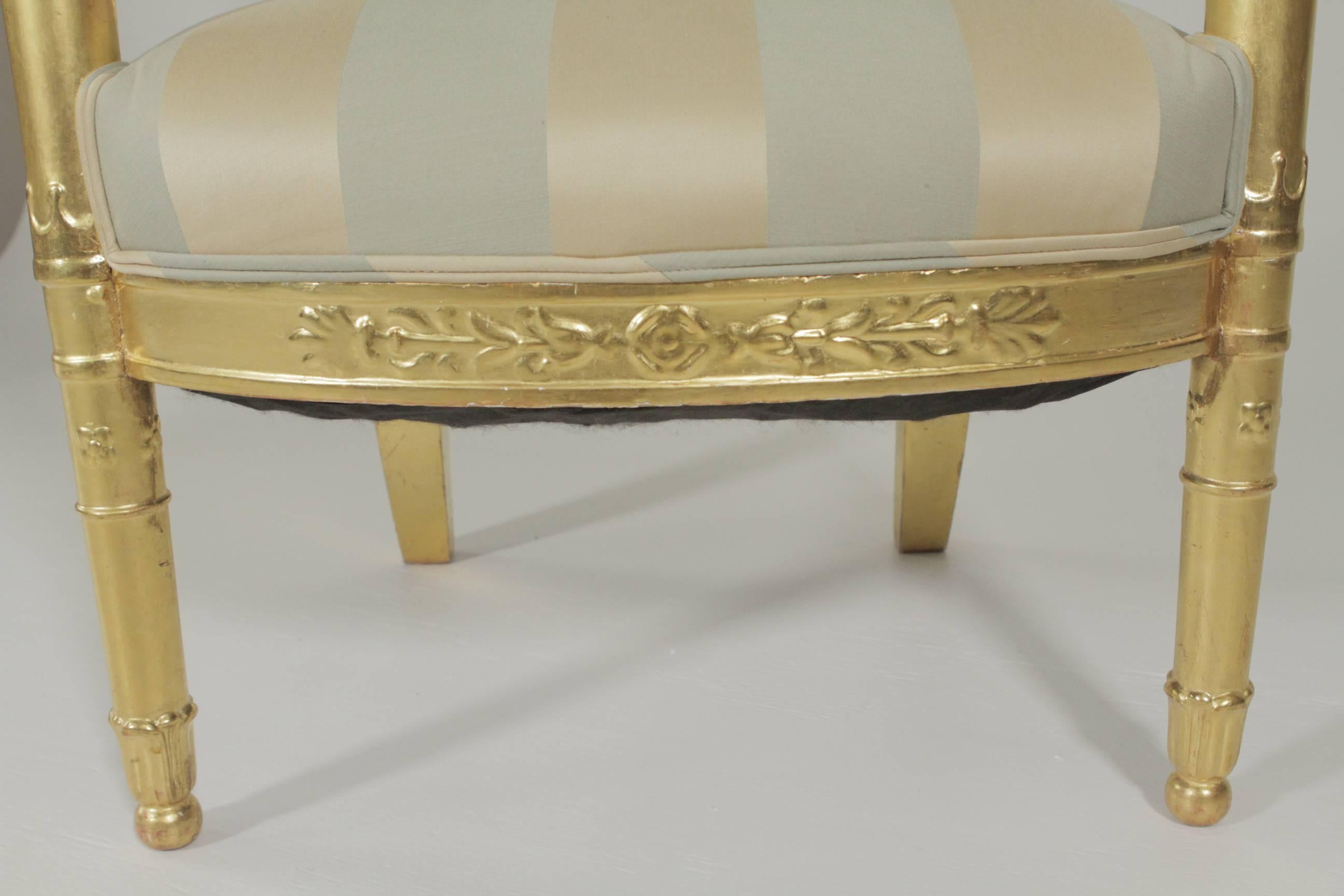 Beautiful Gold Gilt Armchair, circa 1880-1900 1
