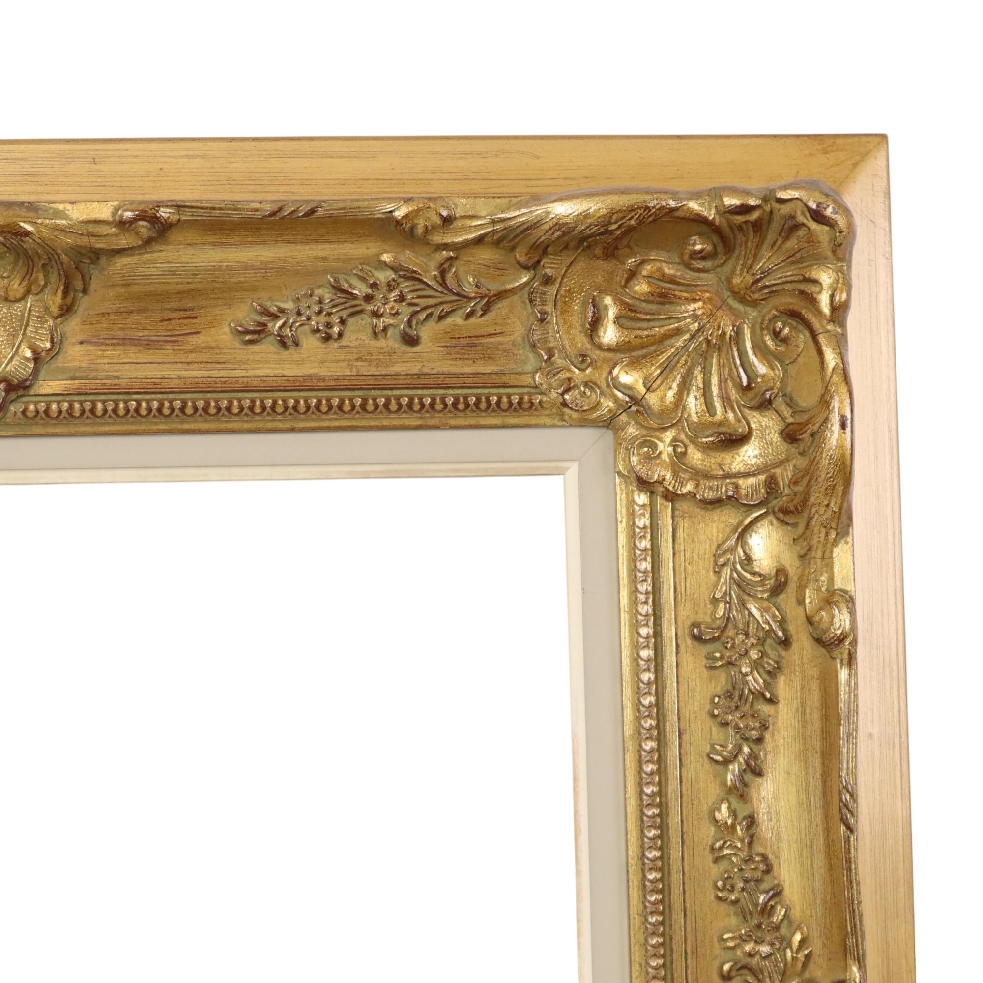 Gesso Beautiful Gold Leaf Baroque Style Frame Classic Frame 84x74cm For Sale