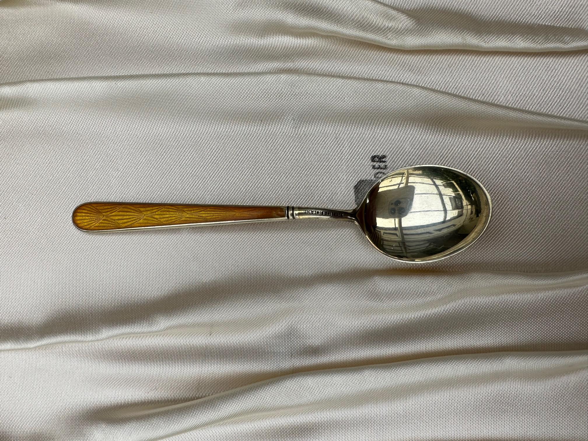 Finnish Beautiful Gold Plated Mocha / Coffee Spoons by Tillander, Finland For Sale