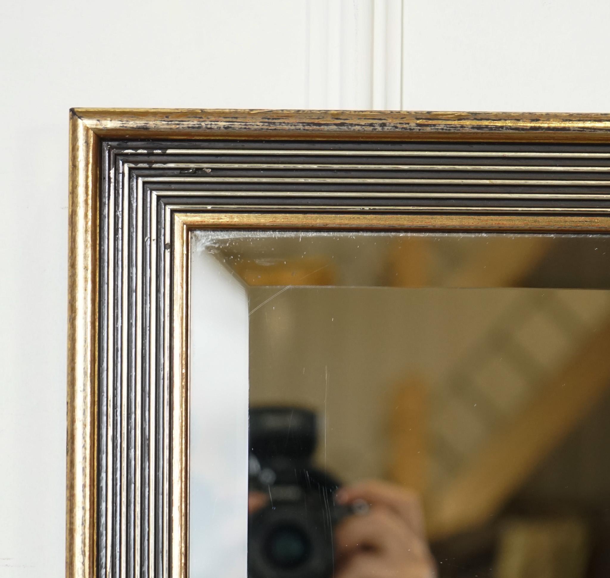 Hand-Crafted BEAUTIFUL GOLD & SILVER BEVELLED MIRROR j1 For Sale