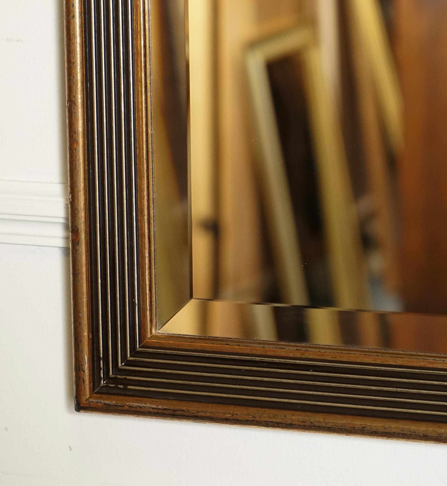 20th Century BEAUTIFUL GOLD & SILVER BEVELLED MIRROR j1 For Sale