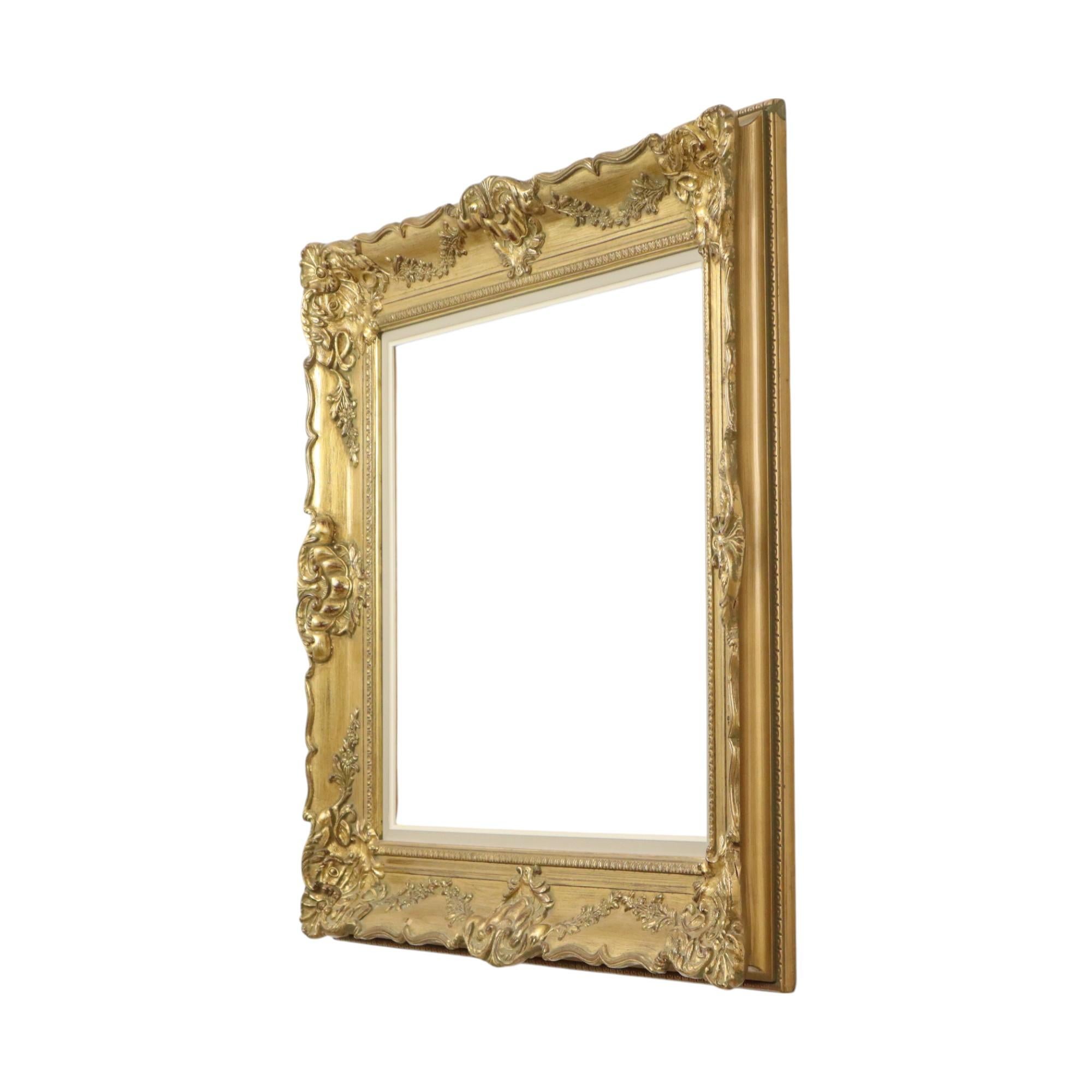 Beautiful Golden Baroque Style Frame Classic Frame 84x74cm For Sale 8