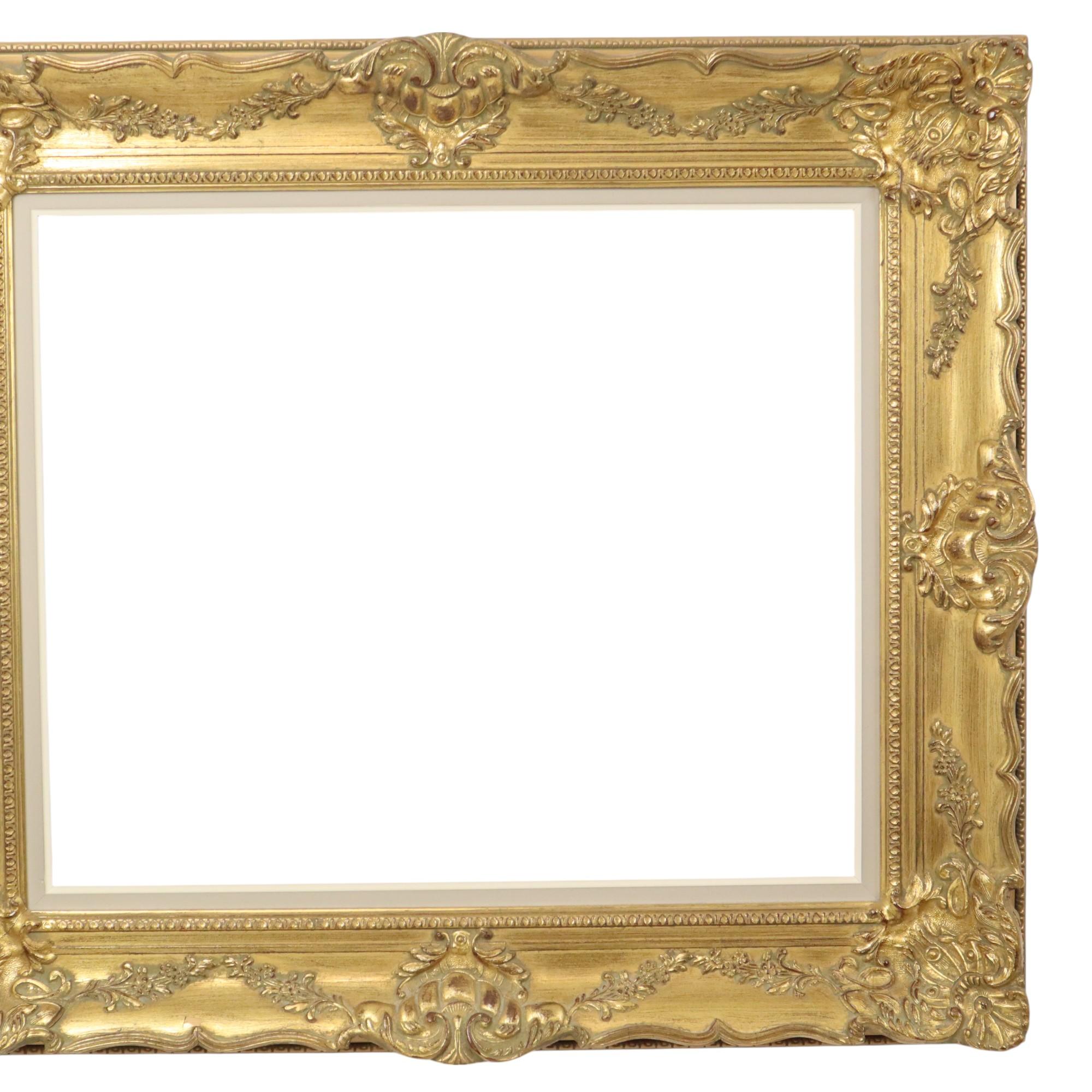 Gilt Beautiful Golden Baroque Style Frame Classic Frame 84x74cm For Sale