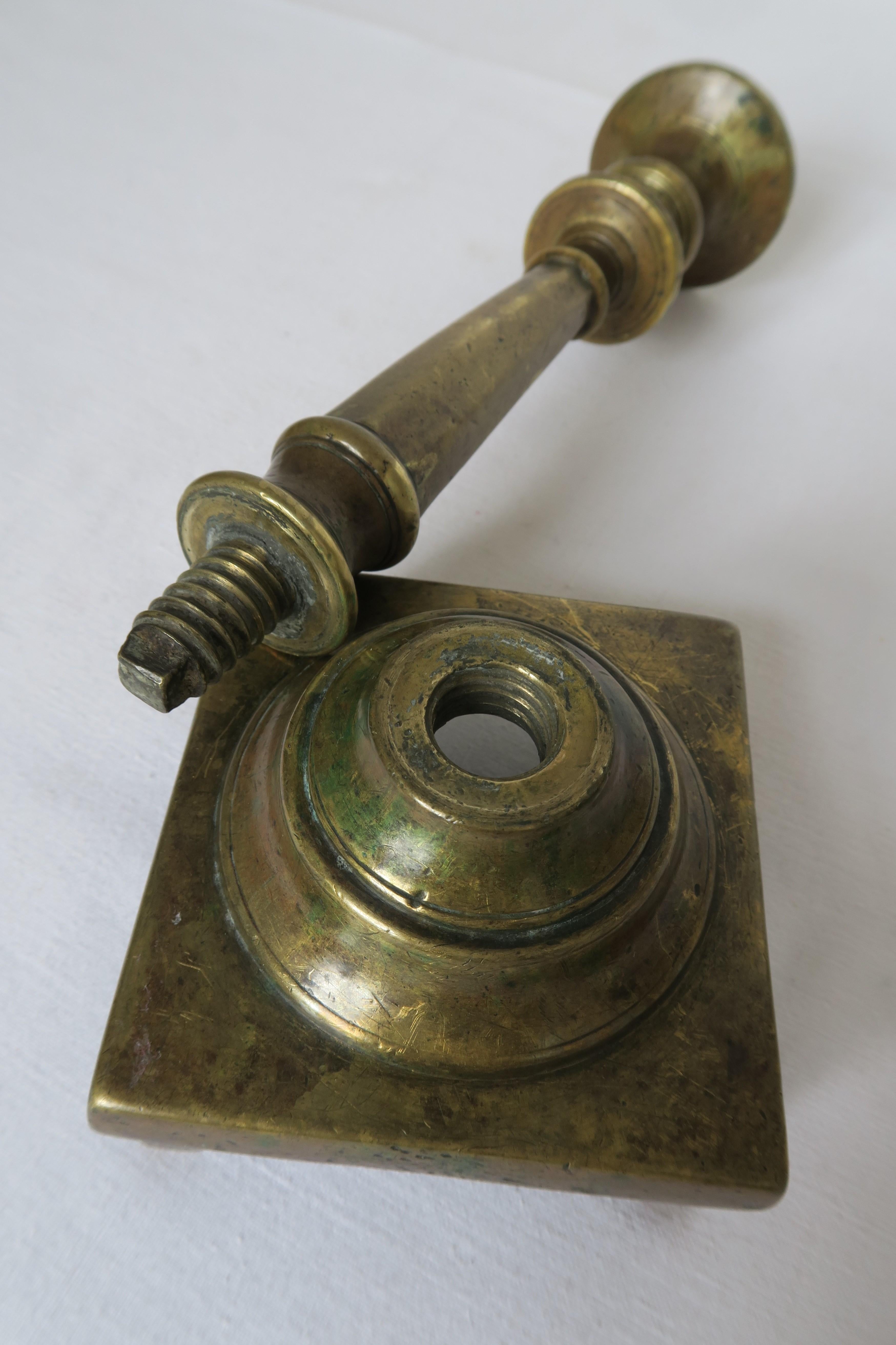 18th Century and Earlier Beautiful Gothic Brass Candelabra/Candlestick, circa 1500 For Sale