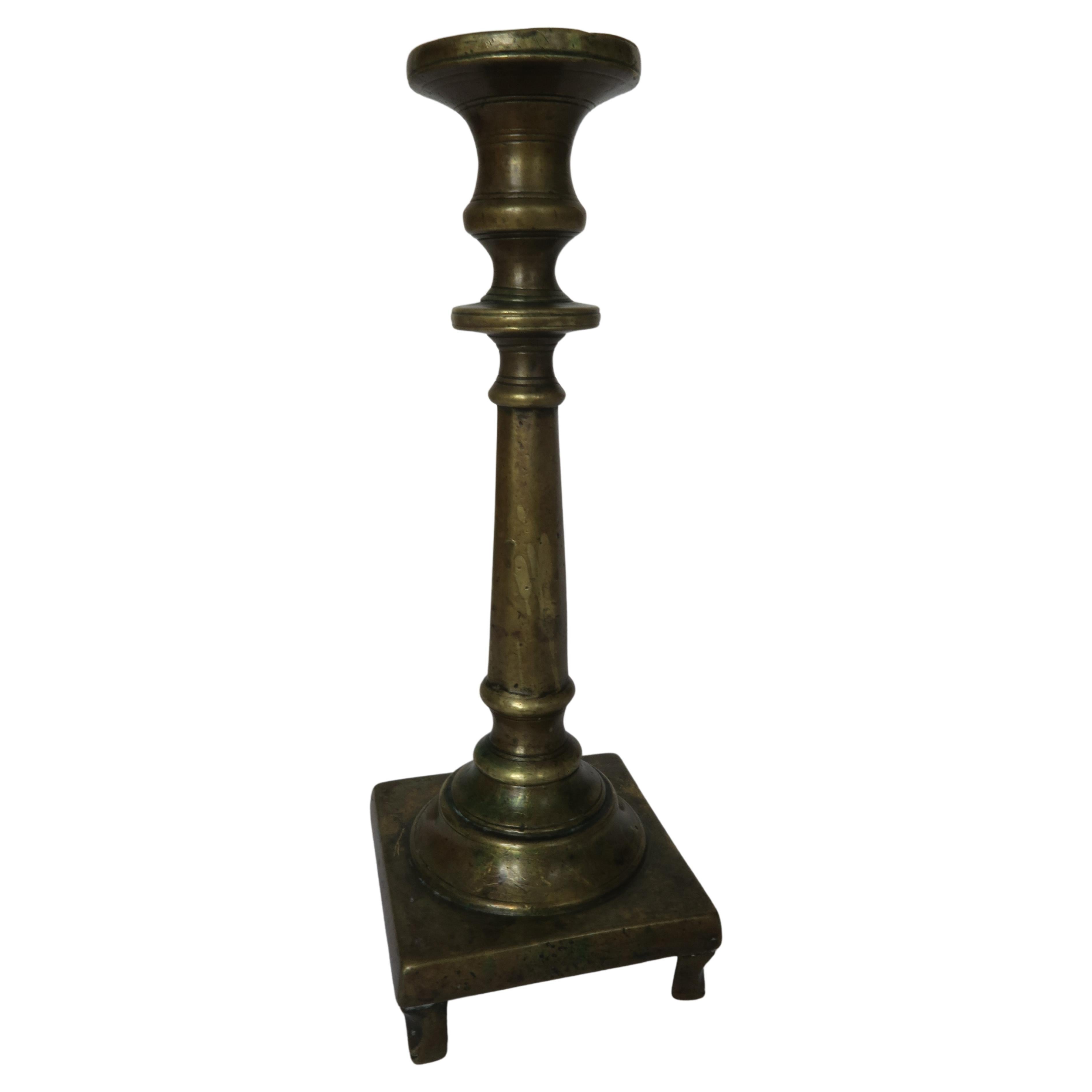 Beautiful Gothic Brass Candelabra/Candlestick, circa 1500 For Sale