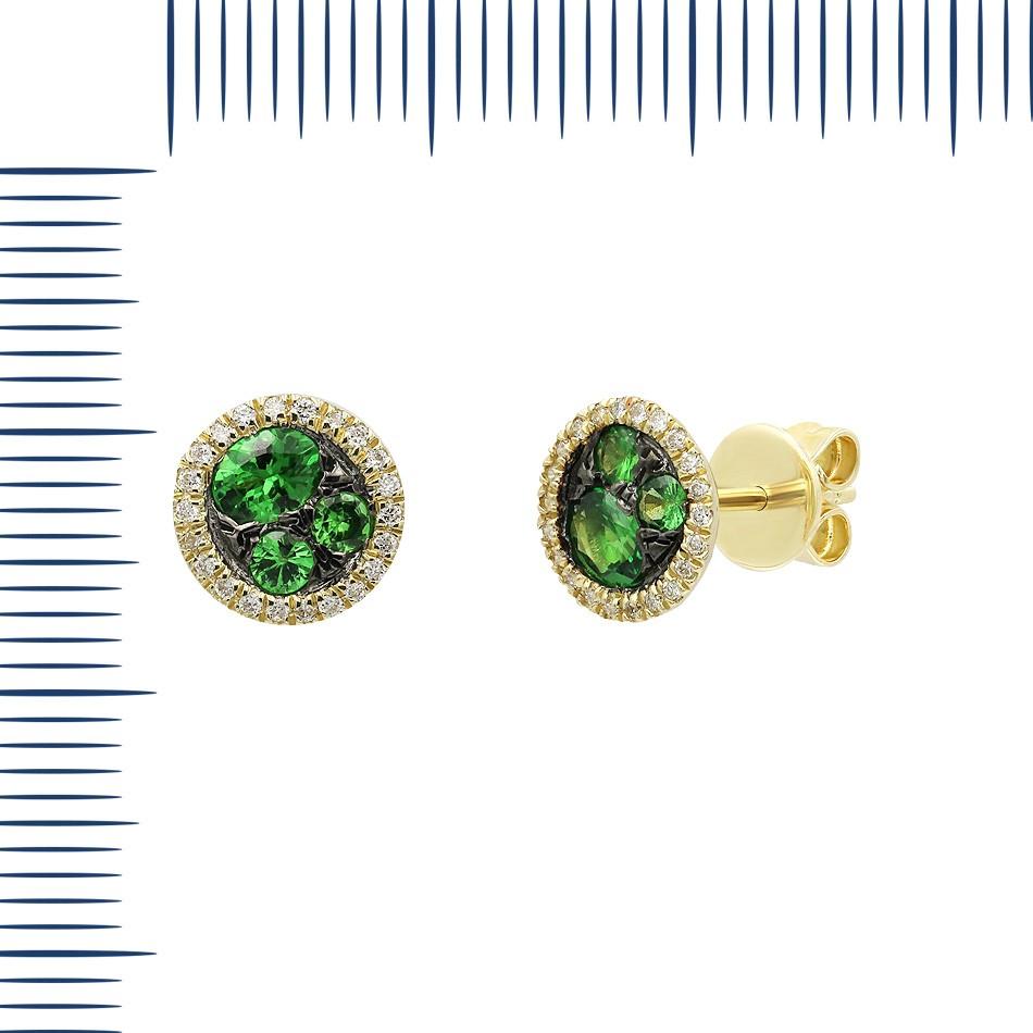 Earrings White Gold 14 K 
Diamond 44-RND17-0,13-5/6A
Tsavorite 4-RND-0,24 1/2A
Tsavorite 2-0,42 1/2A
Weight 1,85 grams


With a heritage of ancient fine Swiss jewelry traditions, NATKINA is a Geneva based jewellery brand, which creates modern
