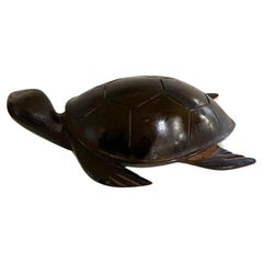 Beautiful Hand Carved Exsotic Ironwood Turtle Sculpture