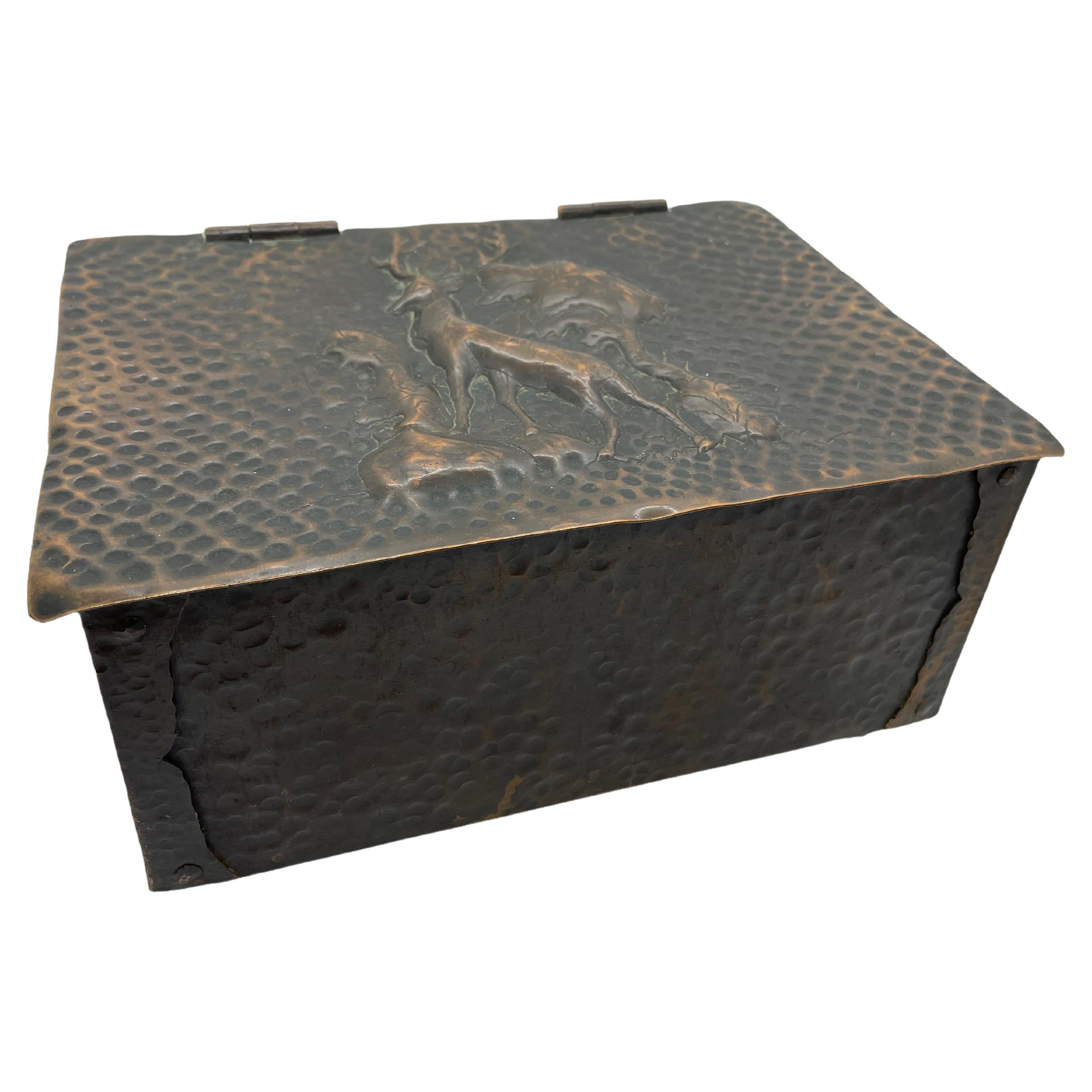 Hand Made Copper & Brass Trinket Box Vintage Toolbox -  Sweden
