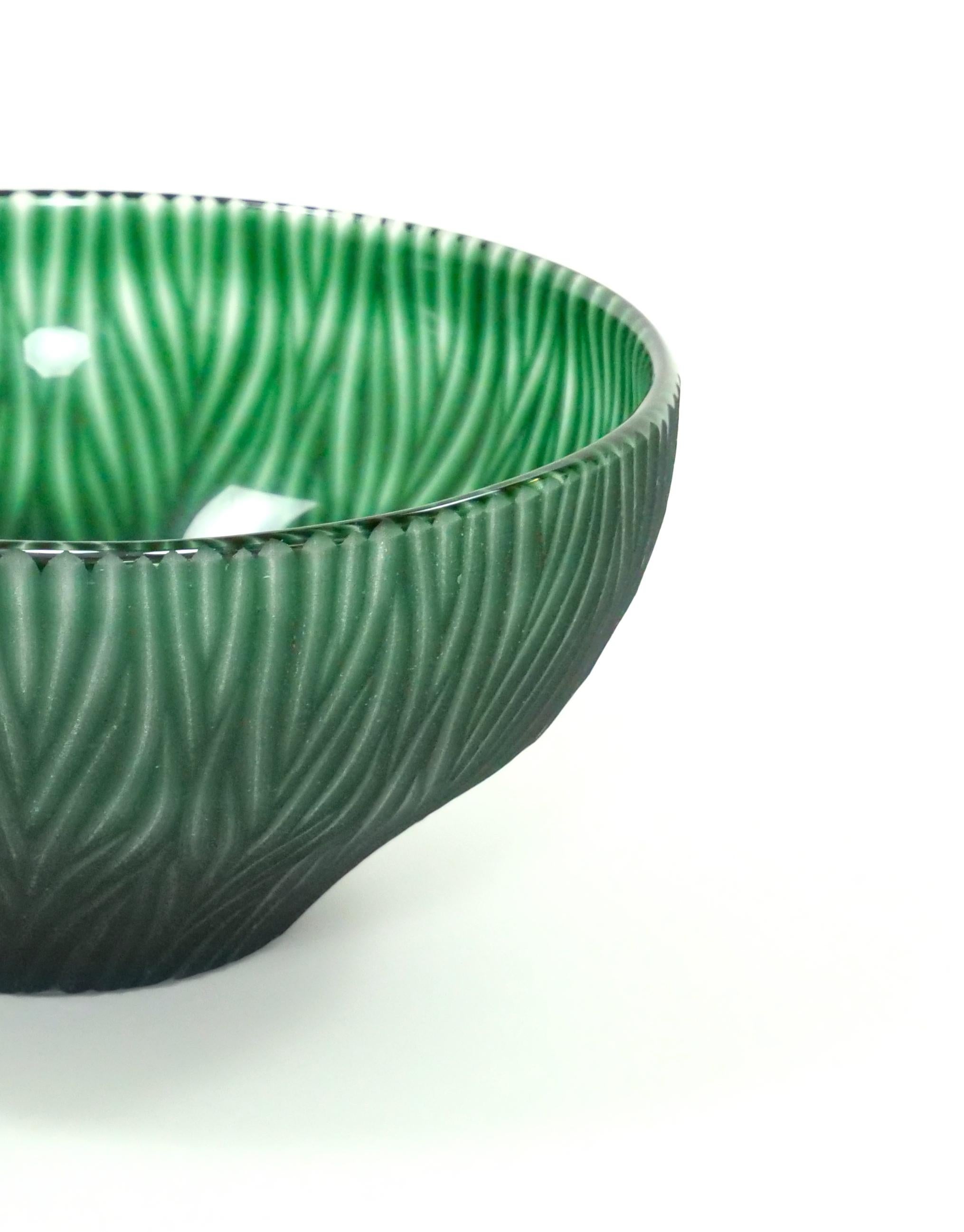 Precioso cuenco de cristal de Murano soplado a mano para centro de mesa Italiano en venta