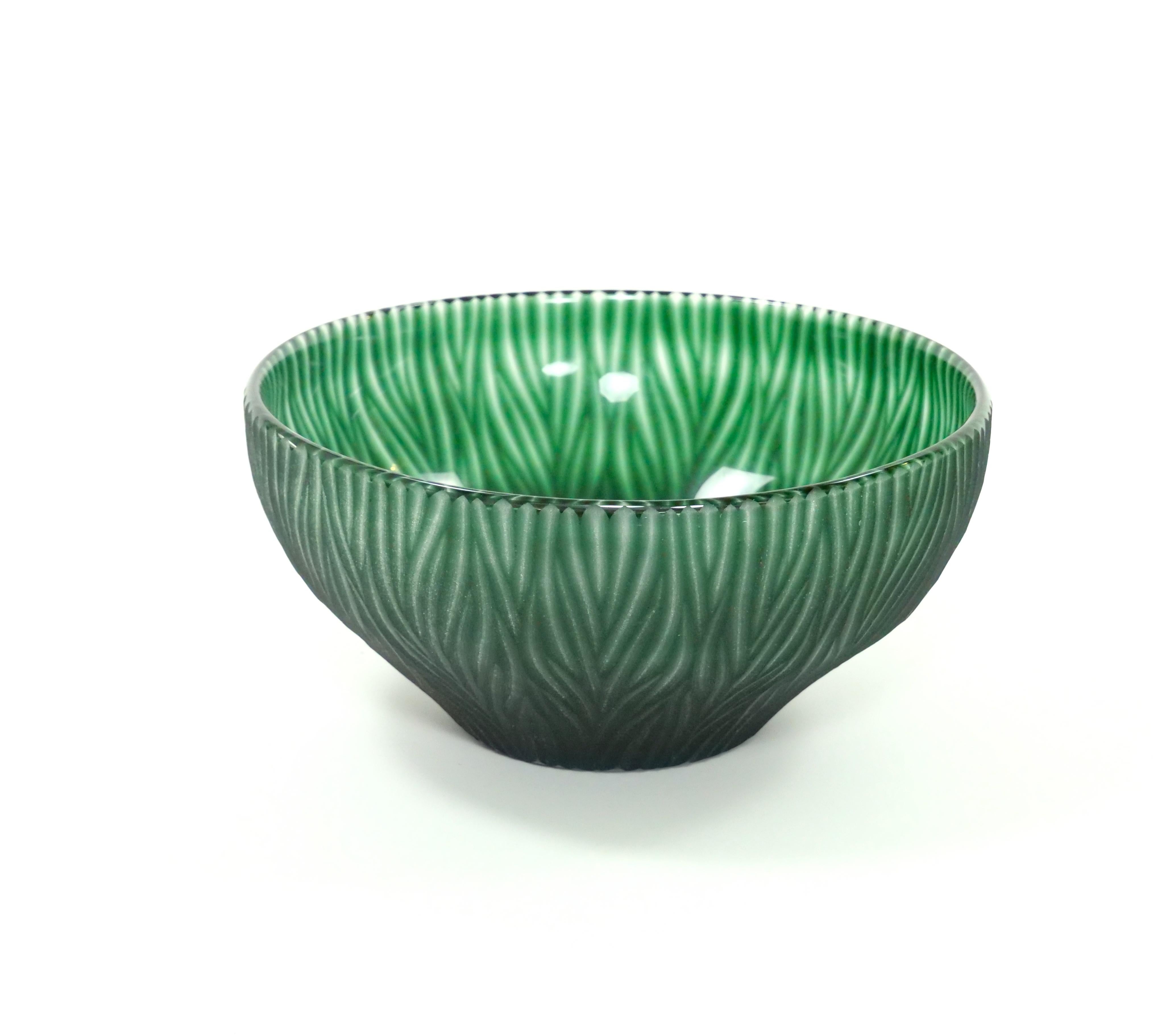 Precioso cuenco de cristal de Murano soplado a mano para centro de mesa Hecho a mano en venta