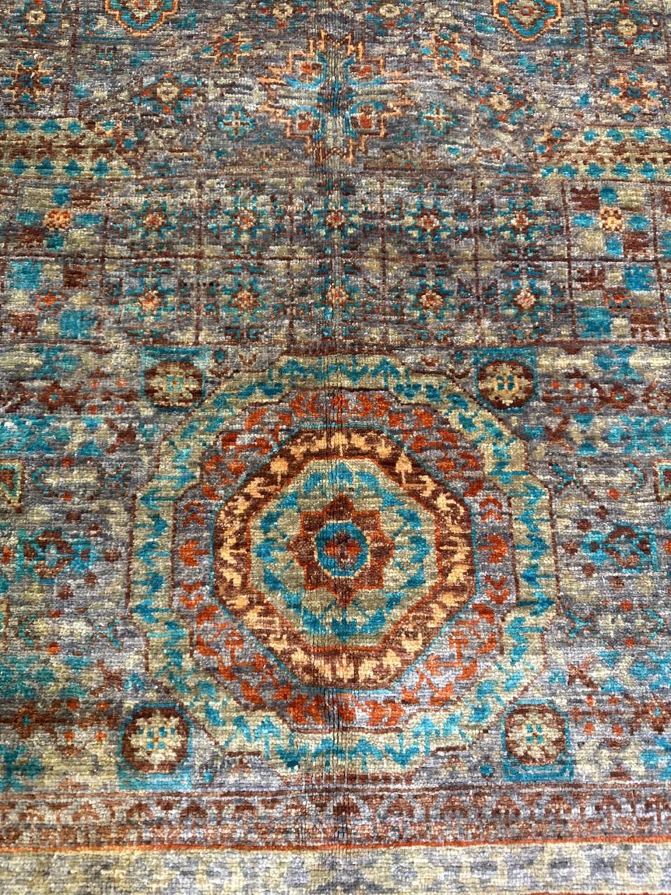 Afghan Magnifique tapis en laine noué à la main, unique en son genre. en vente