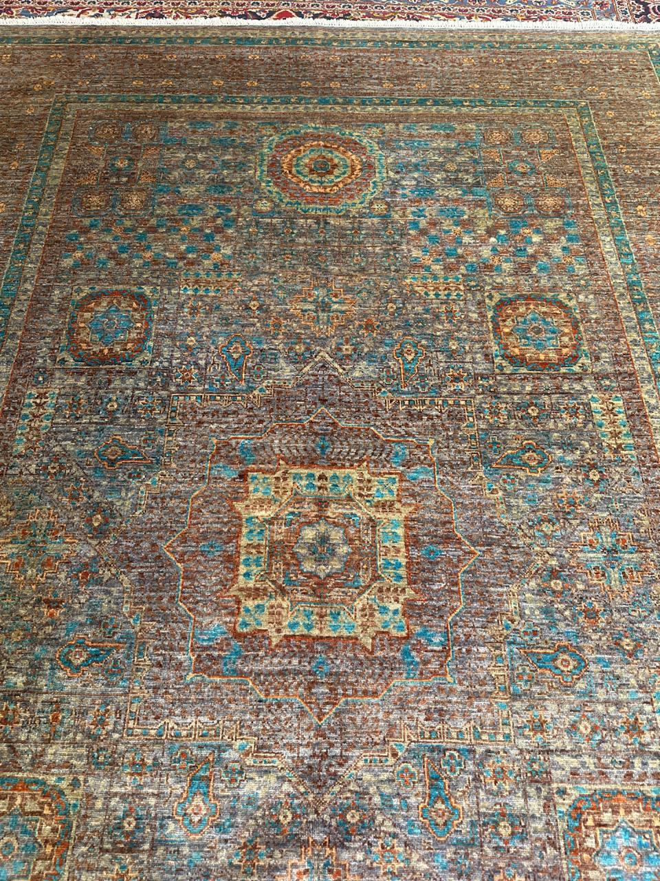Afghan Beautiful hand knotted One of a Kind handmade Wool Rug For Sale