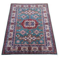Beautiful Hand Knotted Wool Shirvan Style Rug with Geometric Pattern