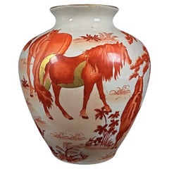 Magnifique vase chinois peint à la main signé « L'art de Chine » - Macao - 2Y72