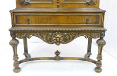 Beautiful Hand-Painted Oriental Design Cabinet With Elaborate Woodwork