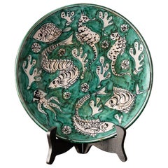 Beautiful Hand Painted Pottery Display Plate from Amalfi, Italy