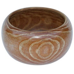 Retro Beautiful Hand Turned Exotic Wood Bowl