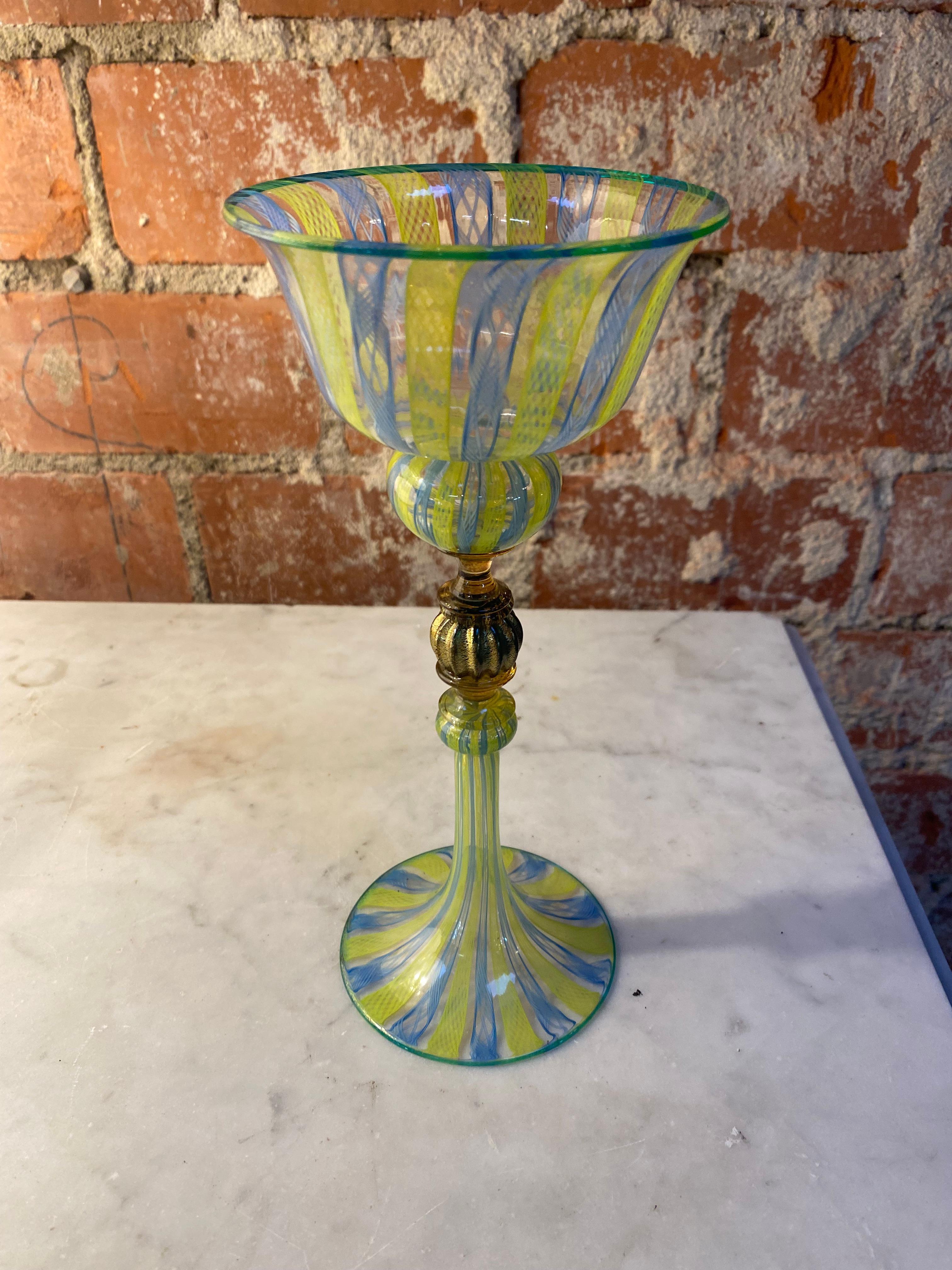 Late 20th Century Beautiful Handcrafted Vintage Italian Glass Italy 1970s For Sale