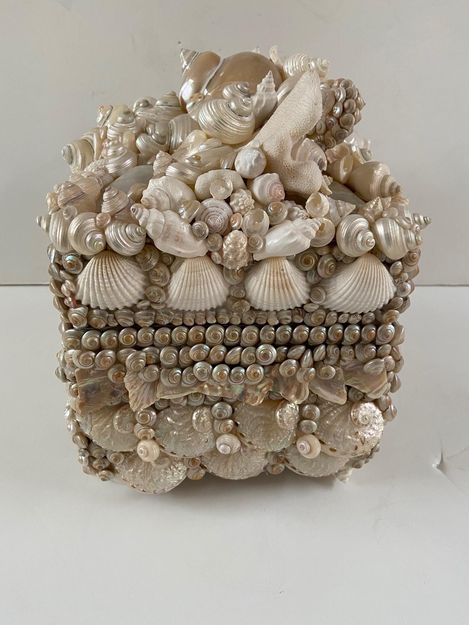 Beautiful Handmade Shell Encrusted Jewelry Box 2