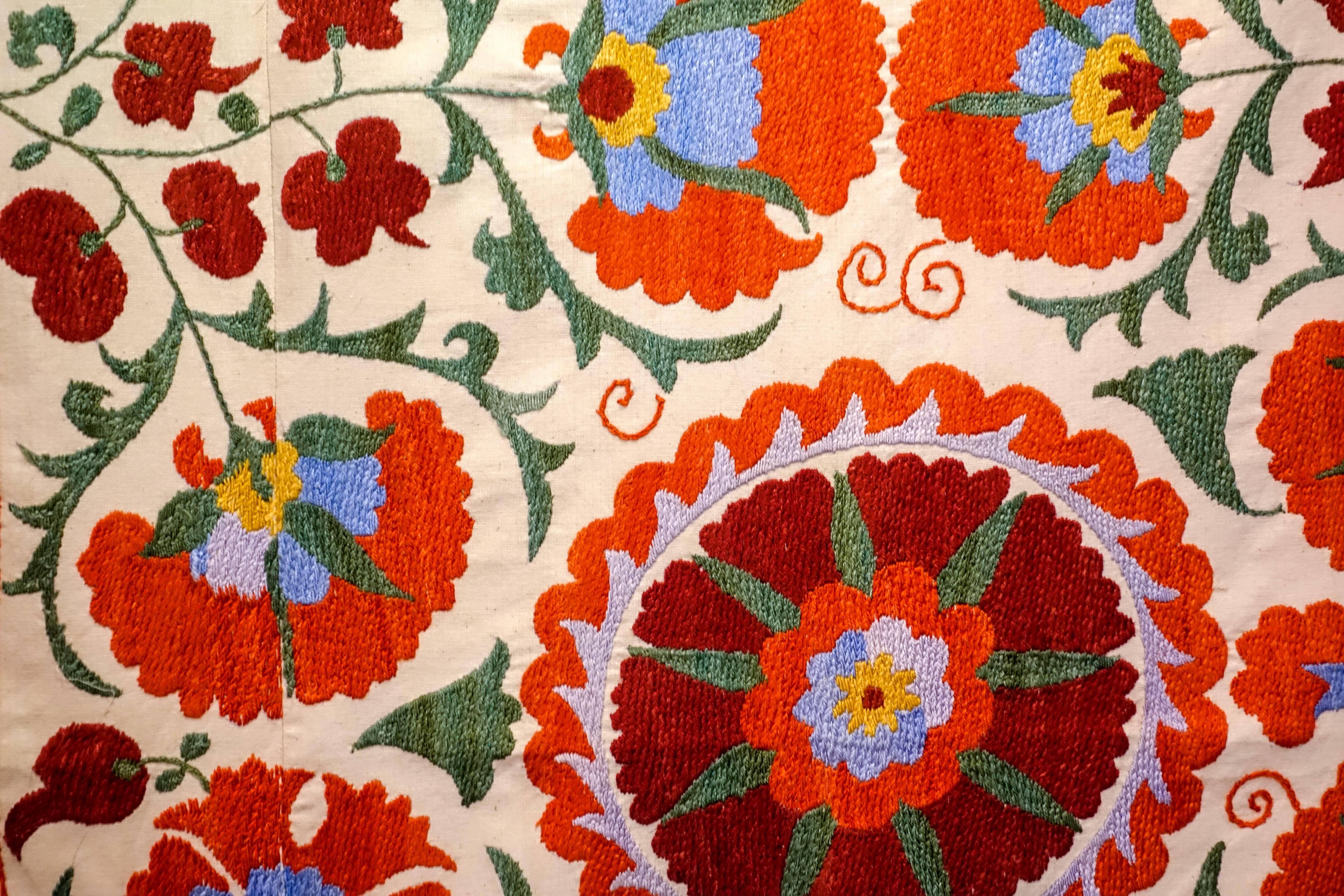 Hand-Woven Beautiful Handwoven Traditional Suzani from Uzbekistan