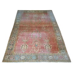 Magnifique tapis turc Oushak tissé à la main 10' x 14'
