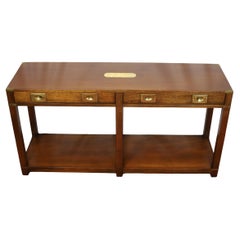 Beautiful Harrods London R.E.H Kennedy Military Campaign Console Table