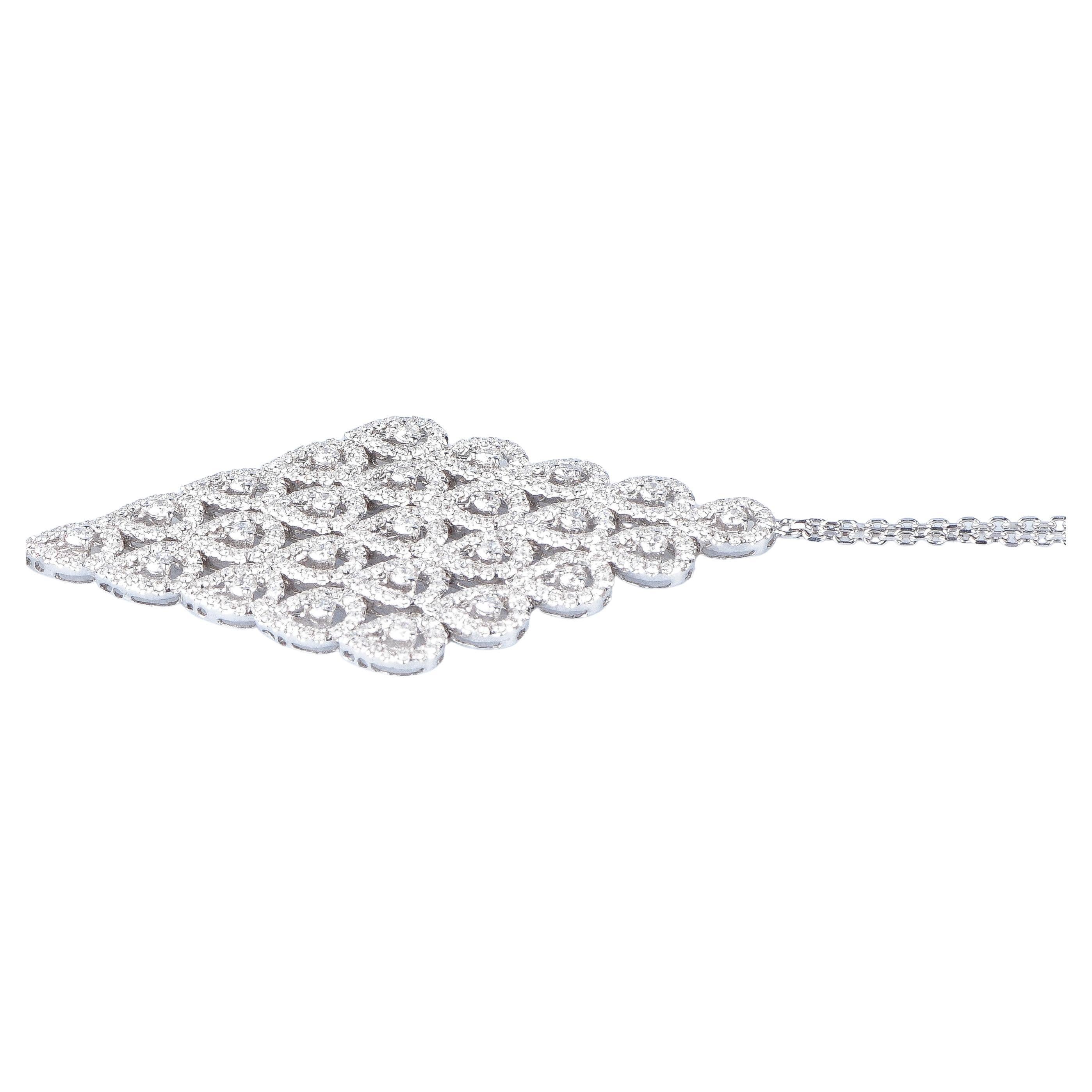 Beautiful Haute Joaillerie 18 carat white gold hand jewel For Sale