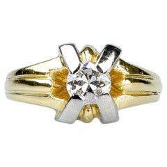 Beautiful Haute Joaillerie 18 carat yellow and white gold ring 