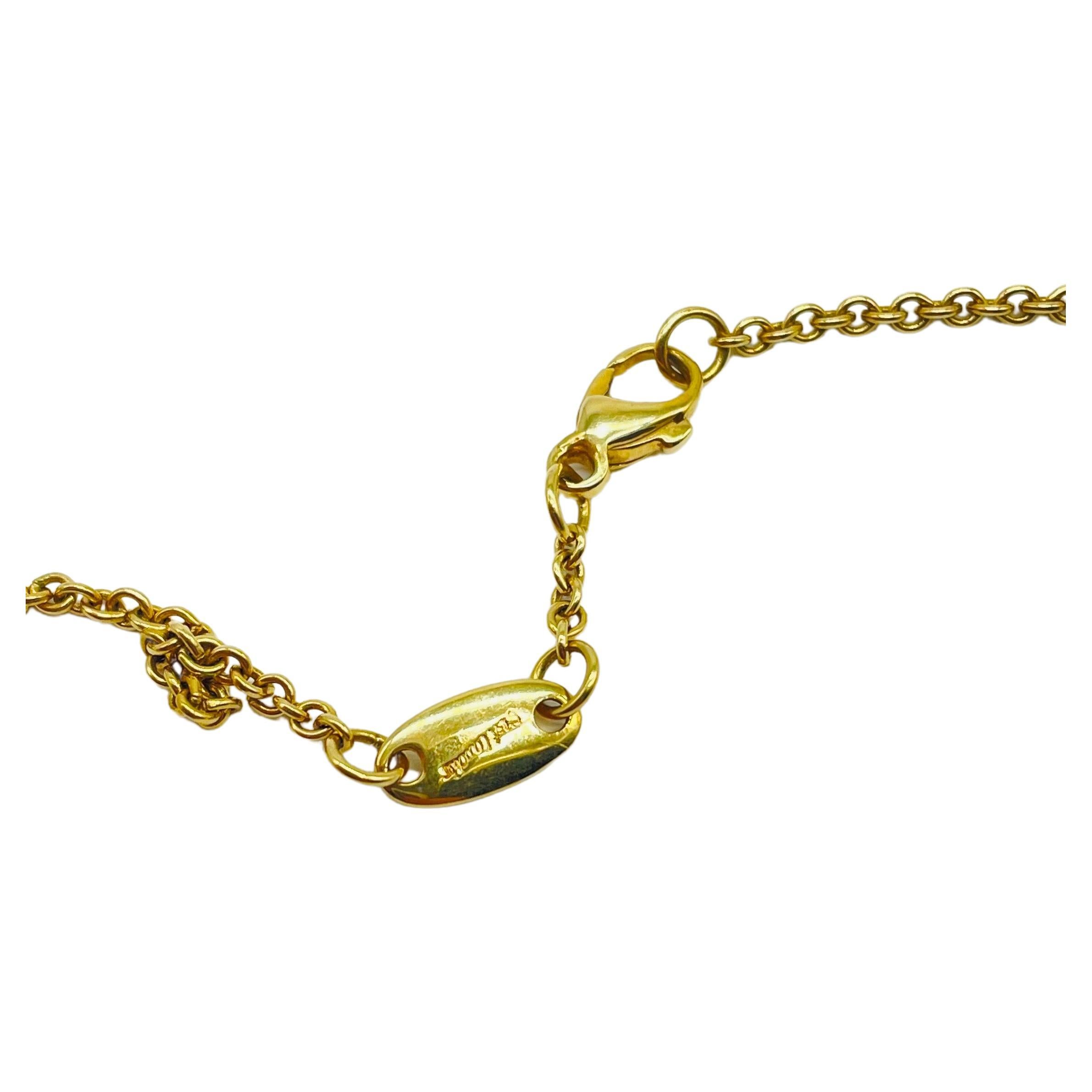 beautiful heart-shaped necklace in 14k yellow gold For Sale 2