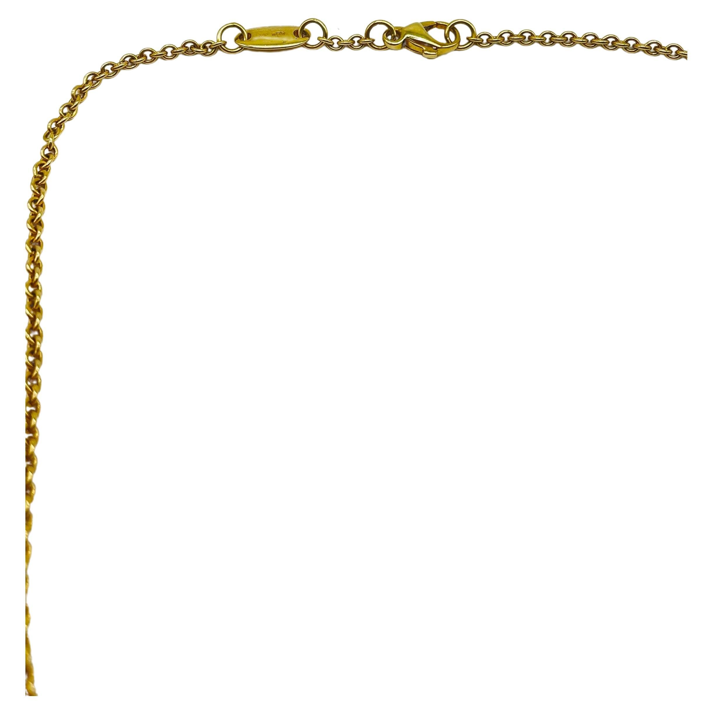 beautiful heart-shaped necklace in 14k yellow gold For Sale 3