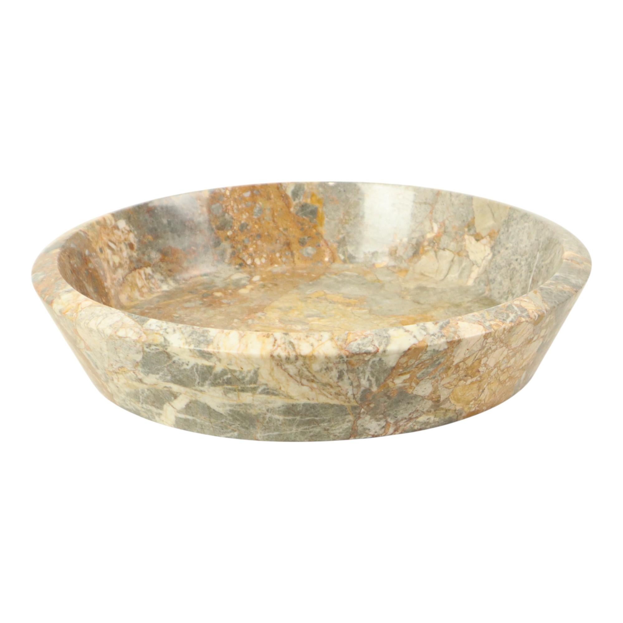 Precioso frutero de mármol grande y pesado XL Piedra natural 40cm en venta 8