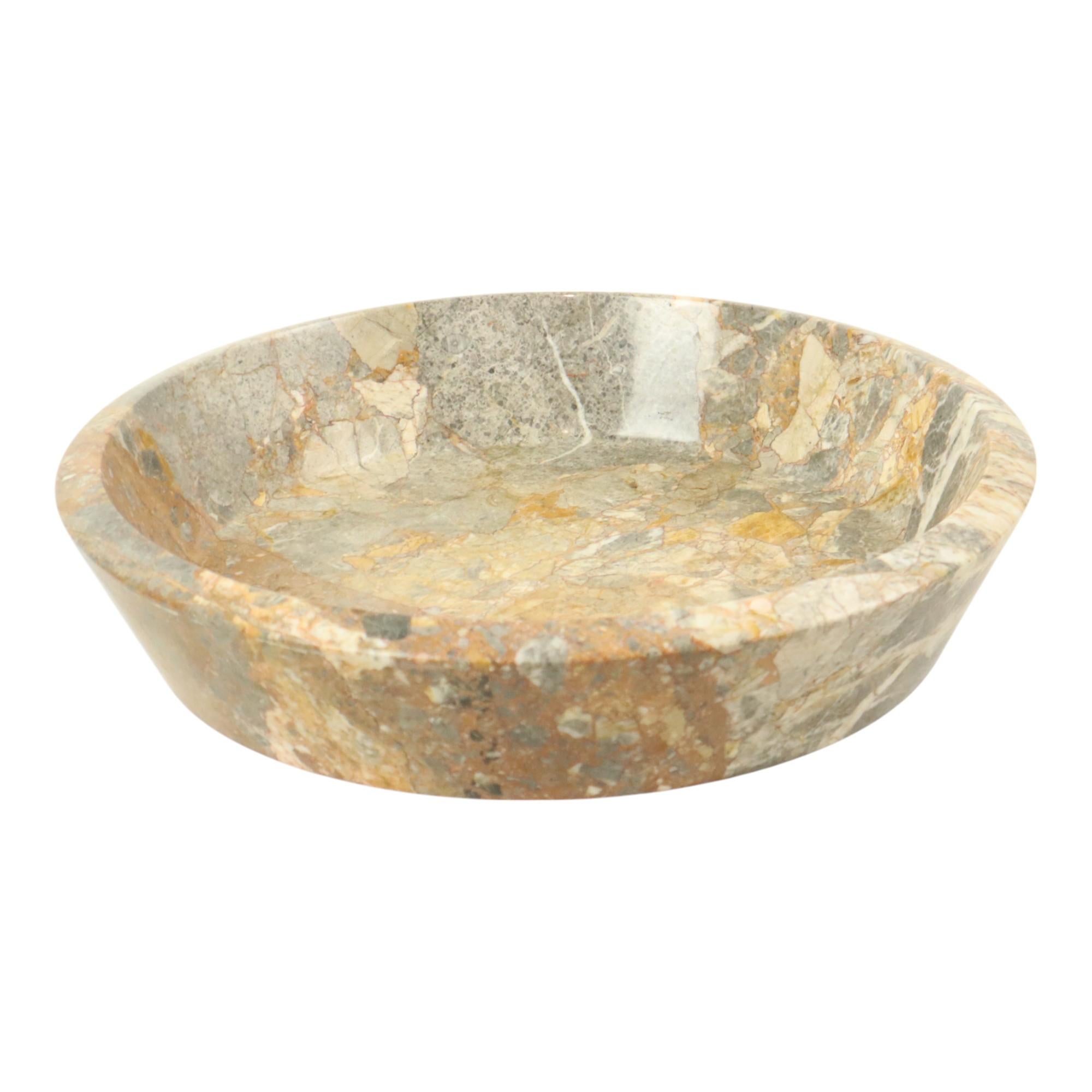 Precioso frutero de mármol grande y pesado XL Piedra natural 40cm en venta 9