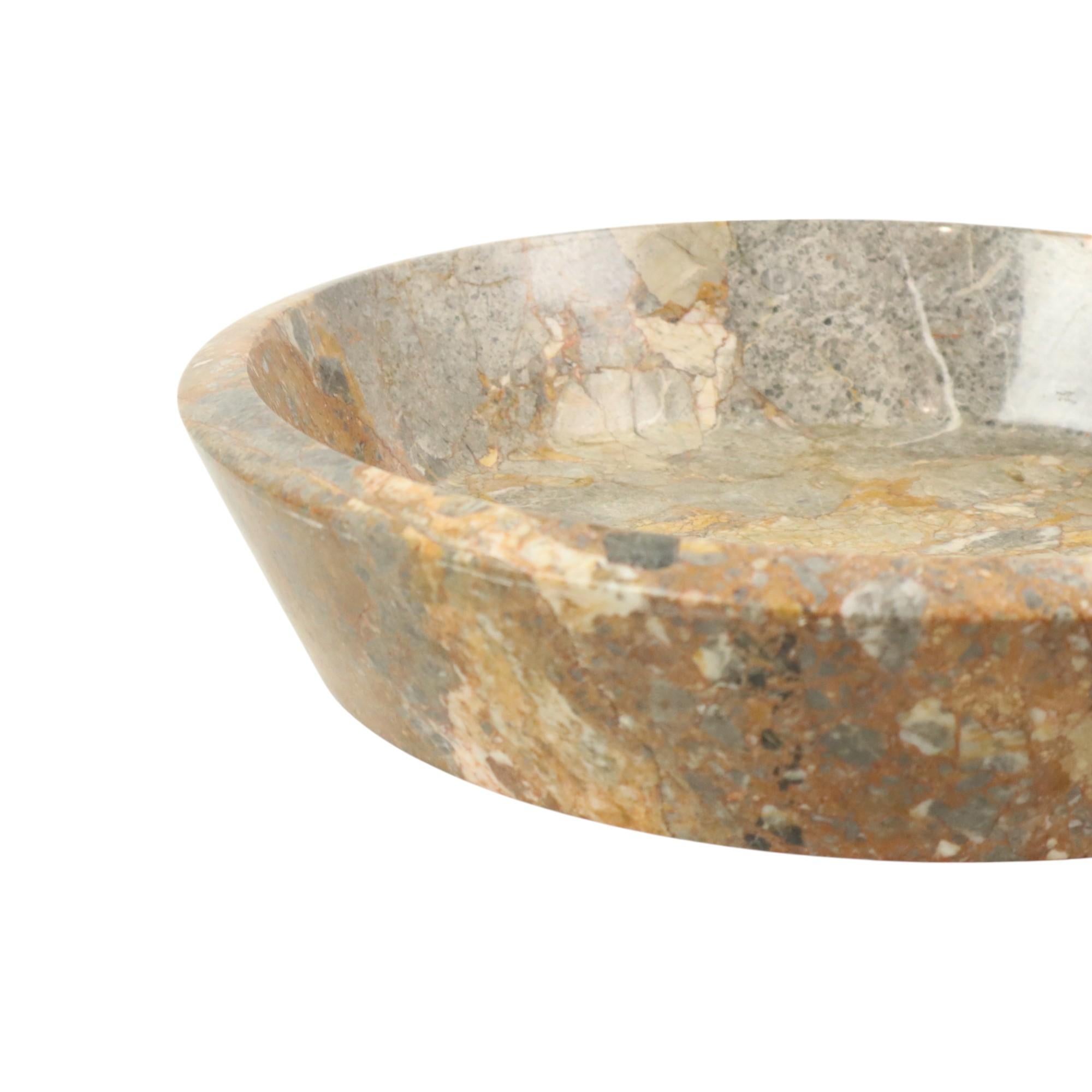 Precioso frutero de mármol grande y pesado XL Piedra natural 40cm en venta 11