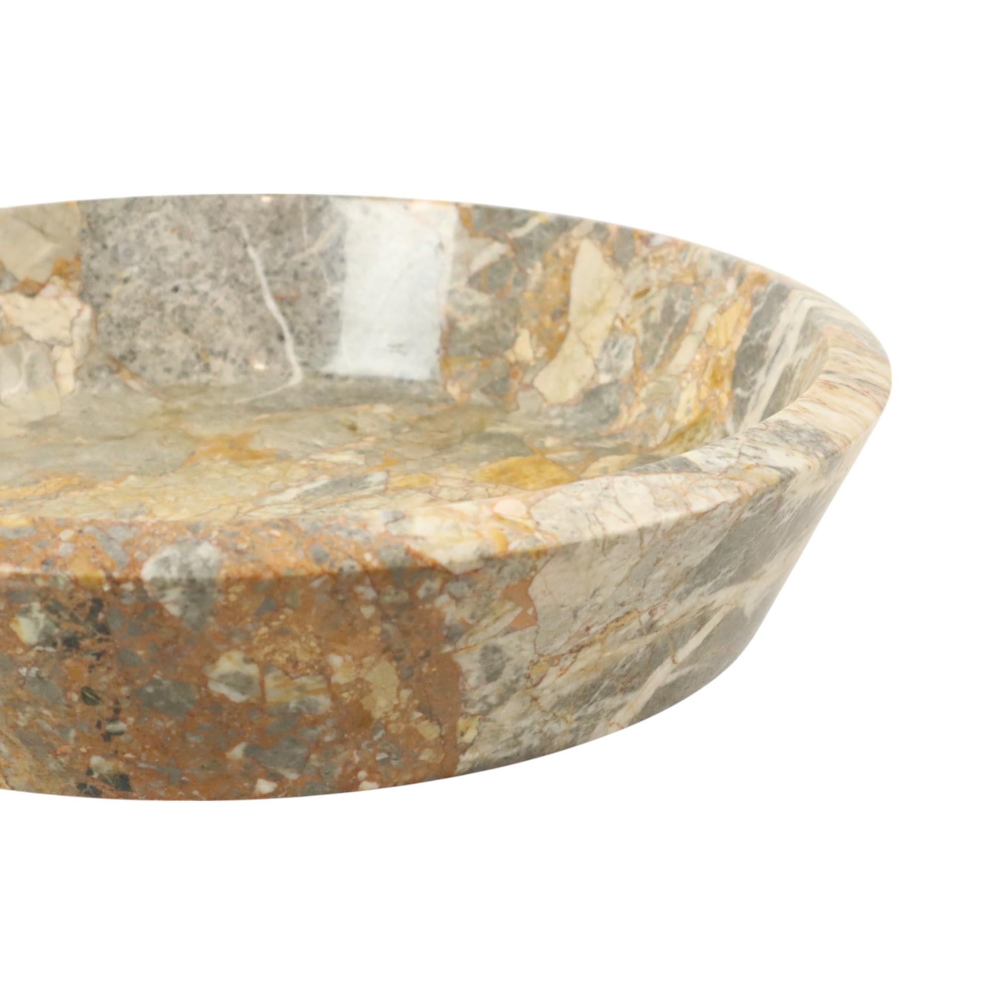 Precioso frutero de mármol grande y pesado XL Piedra natural 40cm en venta 12