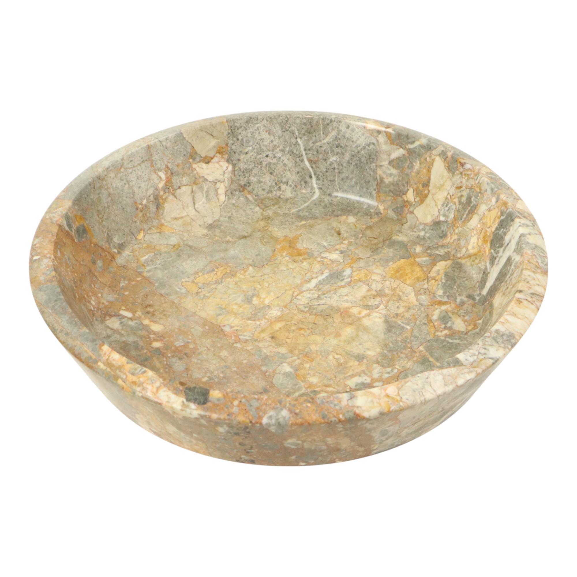 Precioso frutero de mármol grande y pesado XL Piedra natural 40cm en venta 14