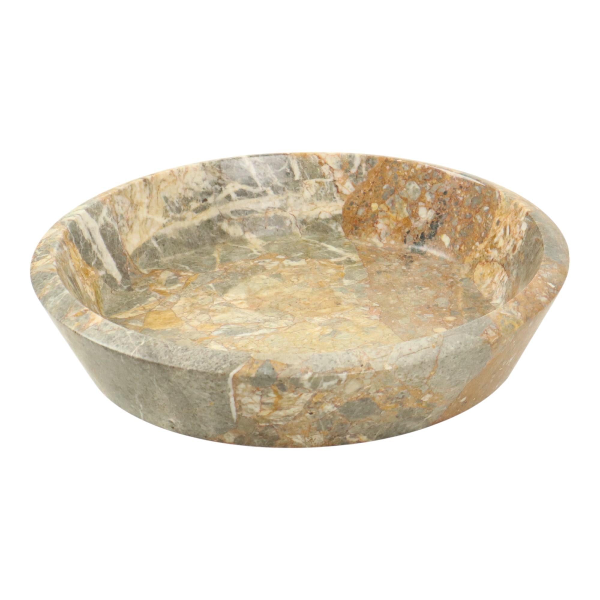 Precioso frutero de mármol grande y pesado XL Piedra natural 40cm finales del siglo XX en venta