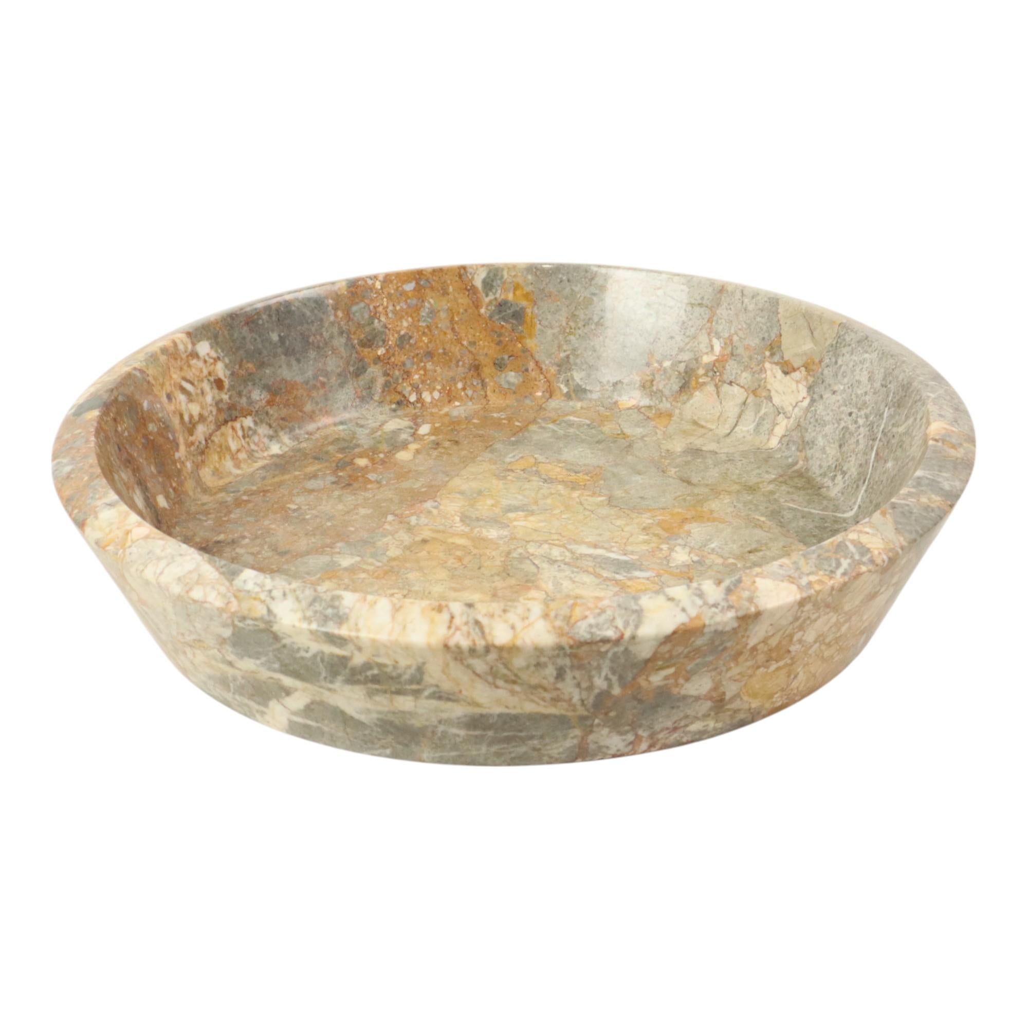 Precioso frutero de mármol grande y pesado XL Piedra natural 40cm en venta 3