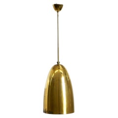Beautiful height-adjustable original Mid Century Modern brass pendant lamp