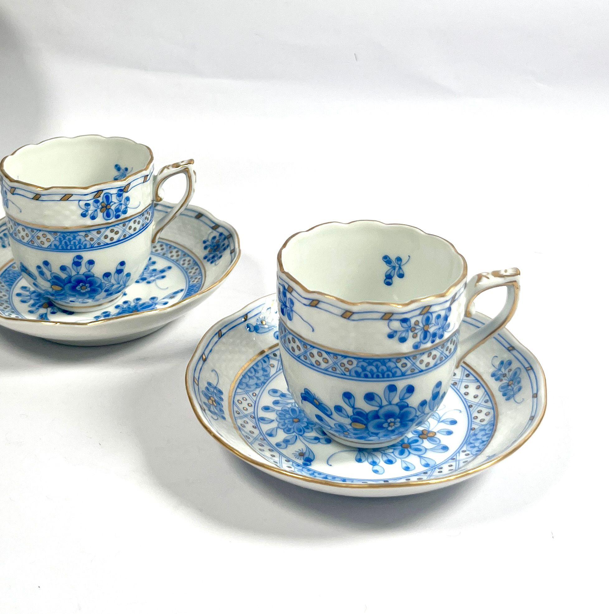 Magnifique service à café Herend Waldstein Blue en vente 1